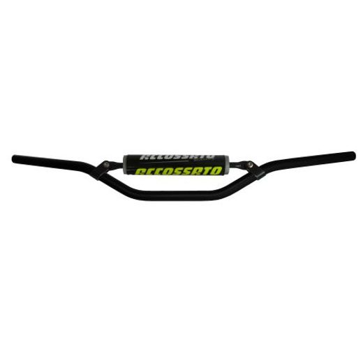 HANDLEBAR ACCOSSATO ALUMINIUM, 22 MM CRNI