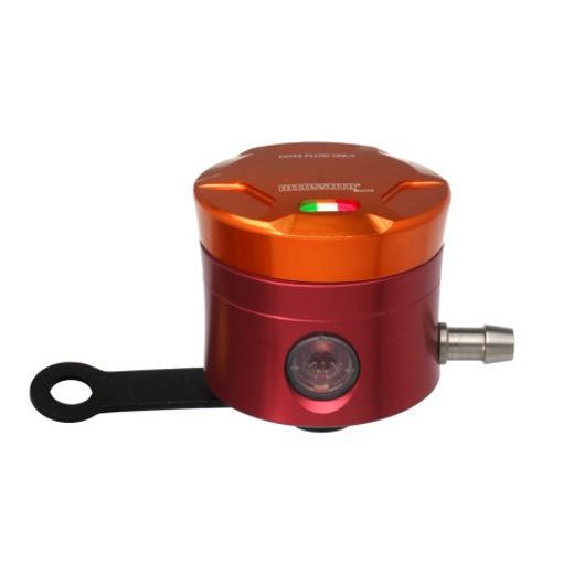 BRAKE FLUID RESERVOIR ACCOSSATO CNC-WORKED STRAIGHT BRACKET INCLUDED ORANGE