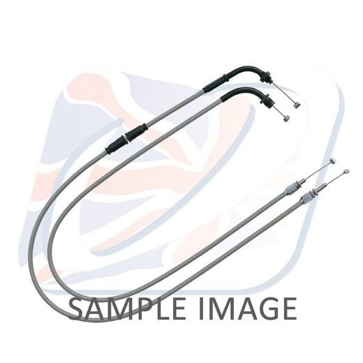 THROTTLE CABLES (PAIR) VENHILL H02-4-128-GY FEATHERLIGHT GREY