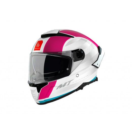 FULL FACE HELMET MT HELMETS THUNDER 4 SV TREADS C8 GLOSS RED M