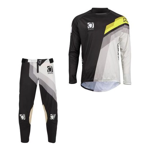 SET OF MX PANTS AND MX JERSEY YOKO VIILEE BLACK/WHITE; BLACK/WHITE/YELLOW 36 (XL)