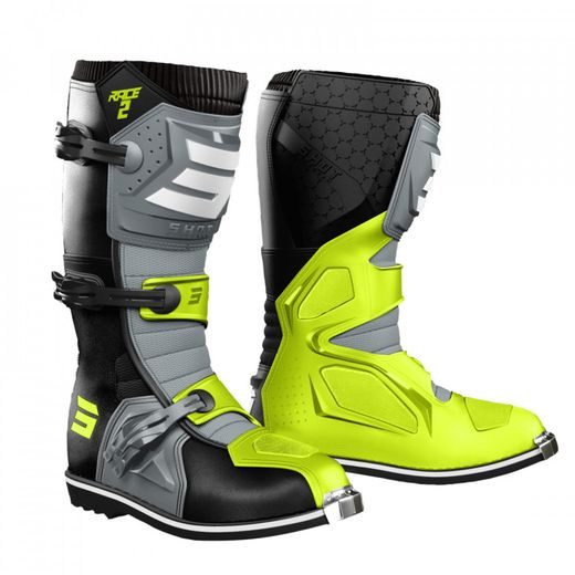 ČIZME SHOT RACE 2 A06-24C1-A01-45 BLACK / GREY / NEON YELLOW 45