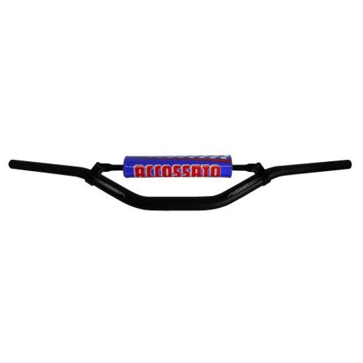 HANDLEBAR ACCOSSATO ALUMINIUM, 28.5 MM CRNI