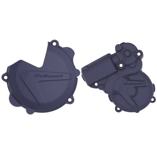 CLUTCH AND IGNITION COVER PROTECTOR KIT POLISPORT 91050 PLAVI