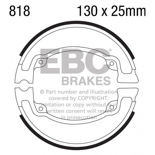 BRAKE SHOE SET EBC 818