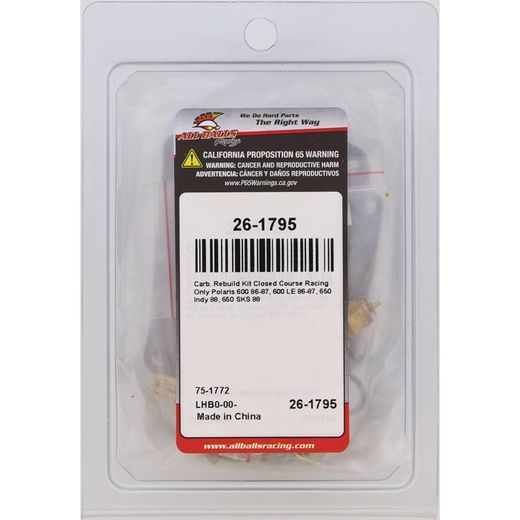 CARBURETOR REBUILD KIT ALL BALLS RACING CARK26-1795