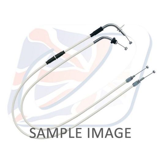 THROTTLE CABLES (PAIR) VENHILL H02-4-122-WT FEATHERLIGHT WHITE