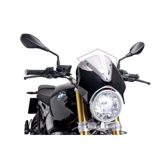 WINDSHIELD PUIG RETROVISION 7012W MATT BLACK TRANSPARENT