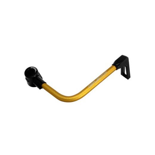 LEVER GUARD ACCOSSATO WITH GOLD HOSE AND JOINT RIGHT, ALUMINIUM