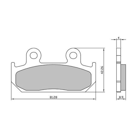 DISK PLOČICE RMS 225103700 FRONT HOMOLOGATED ORGANIC