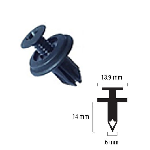 PLASTIC RIVET RMS 121832014