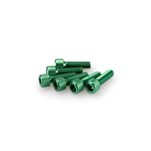SCREWS PUIG ANODIZED 0364V GREEN M6 X 20MM (6PCS)