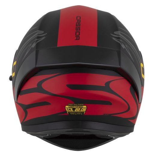 FULL FACE HELMET CASSIDA ORBIT MULTIVERS BLACK MATT,RED,GRAY,YELLOW XS