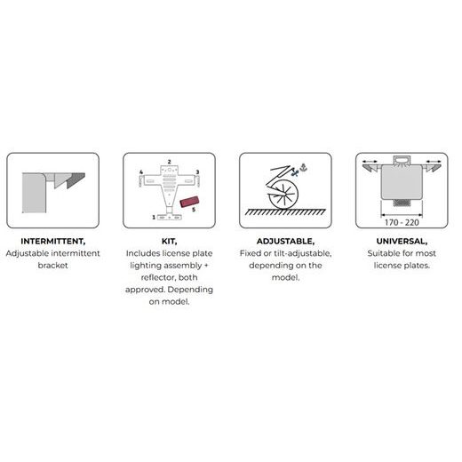 ADJUSTABLE LICENSE SUPPORT PUIG 22804N CRNI