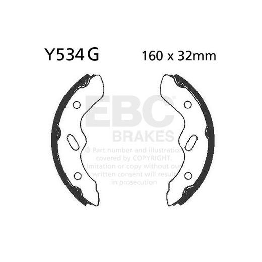 BRAKE SHOE SET EBC Y534G GROOVED