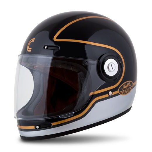 FULL FACE HELMET CASSIDA FIBRE JAWA SPORT BLACK/ SILVER/ GOLD XS