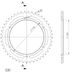 REAR ALU SPROCKET SUPERSPROX RAL-2011:45-BLK CRNI 45T, 530