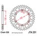 REAR ALU SPROCKET JT JTA 251-49BLU 49T, 520 PLAVI