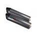 DUAL SLIP-ON EXHAUST GPR FURORE D.77.FUPO MATTE BLACK INCLUDING REMOVABLE DB KILLERS, LINK PIPES AND CATALYSTS
