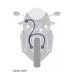 CROSSOVER FRONT BRAKE HOSE KIT VENHILL POWERHOSEPLUS HON-10031F-PU (2 HOSES IN KIT) PURPLE HOSES, CHROMED FITTINGS