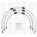 STANDARD FRONT BRAKE HOSE KIT VENHILL POWERHOSEPLUS KAW-11004FS-WT (3 HOSES IN KIT) WHITE HOSES, STAINLESS STEEL FITTINGS