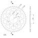 REAR ALU SPROCKET SUPERSPROX RAL-1332:44-BLK CRNI 44T, 525