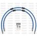 RACE FRONT BRAKE HOSE KIT VENHILL POWERHOSEPLUS KAW-10017FB-SB (2 HOSES IN KIT) SOLID BLUE HOSES, BLACK FITTINGS