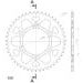 REAR ALU SPROCKET SUPERSPROX RAL-479:47-BLK CRNI 47T, 530