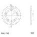 REAR ALU SPROCKET SUPERSPROX RAL-743:43-RED CRVEN 43T, 520
