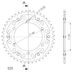 REAR SPROCKET SUPERSPROX STEALTH RST-498:43-GLD ZLATO 43T, 525