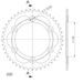 REAR ALU SPROCKET SUPERSPROX RAL-1308:45-BLK CRNI 45T, 520