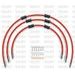 STANDARD FRONT BRAKE HOSE KIT VENHILL POWERHOSEPLUS YAM-11003F-RD (3 HOSES IN KIT) RED HOSES, CHROMED FITTINGS