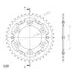 REAR SPROCKET SUPERSPROX STEALTH RST-735:38-BLK CRNI 38T, 520