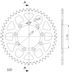 REAR ALU SPROCKET SUPERSPROX RAL-151:49-BLK CRNI 49T, 520