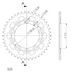 REAR ALU SPROCKET SUPERSPROX RAL-1304:41-BLK CRNI 41T, 525