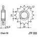 PREDNJI LANČANIK JT JTF 333-15 15T, 530