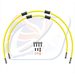 CROSSOVER FRONT BRAKE HOSE KIT VENHILL POWERHOSEPLUS KAW-16001FB-YE (2 HOSES IN KIT) YELLOW HOSES, BLACK FITTINGS