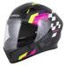 FULL FACE HELMET CASSIDA ORBIT TRACK BLACK/PINK/VIOLET/YELLOW FLUO/WHITE S