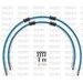 STANDARD FRONT BRAKE HOSE KIT VENHILL POWERHOSEPLUS SUZ-4003FB-TB (2 HOSES IN KIT) TRANSLUCENT BLUE HOSES, BLACK FITTINGS