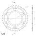 REAR SPROCKET SUPERSPROX STEALTH RST-855:47-GLD ZLATO 47T, 520