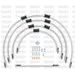 STANDARD FRONT BRAKE HOSE KIT VENHILL POWERHOSEPLUS SUZ-10001FS-WT (5 HOSES IN KIT) WHITE HOSES, STAINLESS STEEL FITTINGS