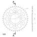 REAR ALU SPROCKET SUPERSPROX RAL-478:39-BLK CRNI 39T, 520