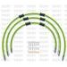 STANDARD FRONT BRAKE HOSE KIT VENHILL POWERHOSEPLUS YAM-8005F-GR (3 HOSES IN KIT) GREEN HOSES, CHROMED FITTINGS