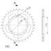 REAR ALU SPROCKET SUPERSPROX RAL-1022:34-BLK CRNI