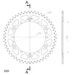 REAR ALU SPROCKET SUPERSPROX RAL-853:49-BLK CRNI 49T, 520