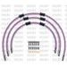 STANDARD FRONT BRAKE HOSE KIT VENHILL POWERHOSEPLUS YAM-8005FB-PU (3 HOSES IN KIT) PURPLE HOSES, BLACK FITTINGS