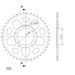 REAR ALU SPROCKET SUPERSPROX RAL-7091:41-RED CRVEN 41T, 520