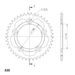 REAR ALU SPROCKET SUPERSPROX RAL-302:41-BLK CRNI 41T, 530