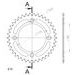 REAR ALU SPROCKET SUPERSPROX RAL-452:39-ORG ORANGE 39T, 415