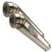 DUAL SLIP-ON EXHAUST GPR POWERCONE EVO D.87.PCEV BRUSHED STAINLESS STEEL INCLUDING REMOVABLE DB KILLERS AND LINK PIPES